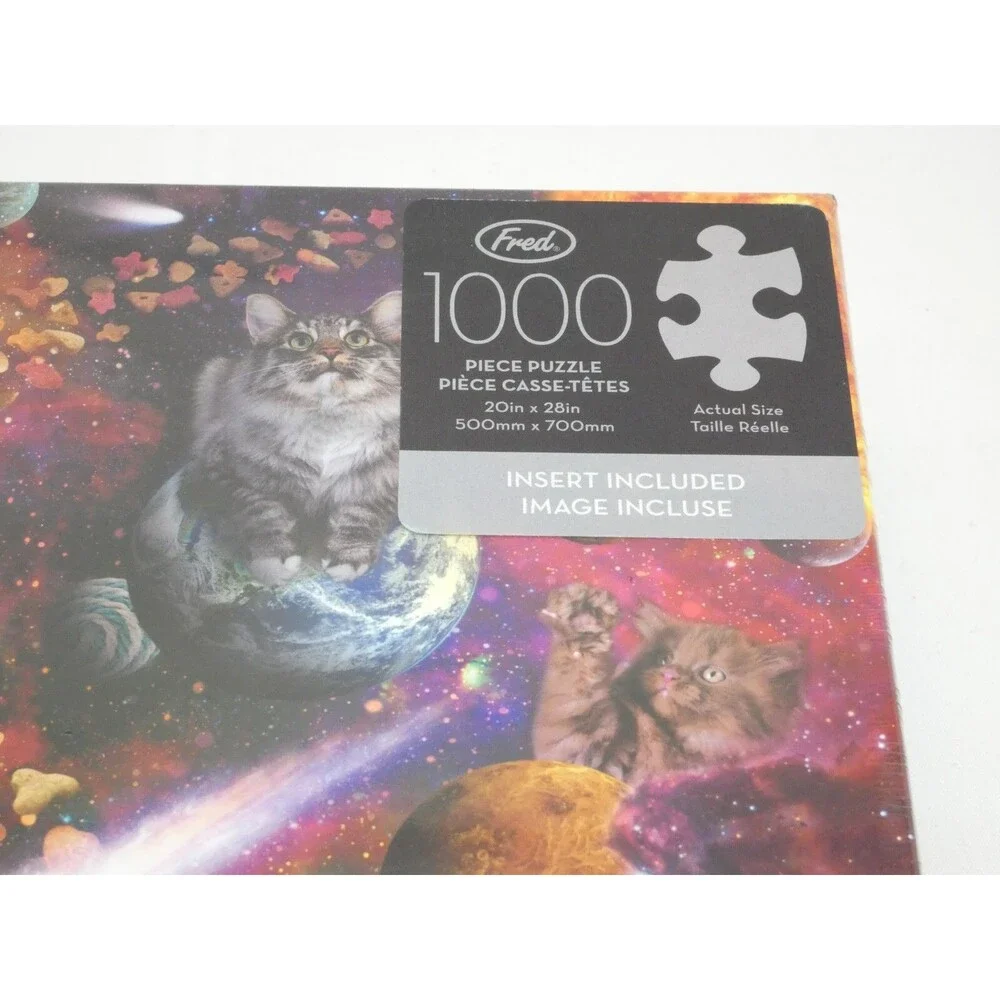 Genuine Fred Jigsaw Puzzle GALAXY CATS JENNIFER NORWOOD 1000 Piece Space Kitten